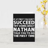 Nathan Gift Name D Birthday Funny Chris  カード (黄色い花)