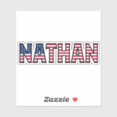 Nathan Name Vorname USA Sticker Stickerset シール (シート)