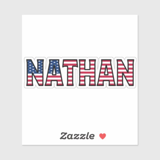 Nathan Name Vorname USA Sticker Stickerset シール (シート)
