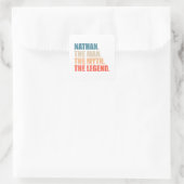 Nathan The Man The Myth The Legend スクエアシール (バッグ)