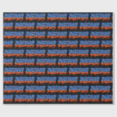 Nathan Vorname Name Graffiti blue orange ラッピングペーパー (フラット)