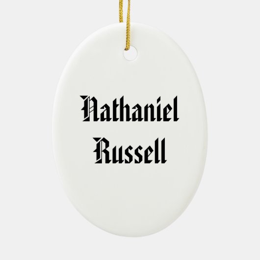Nathanielラッセル セラミックオーナメント (裏面)