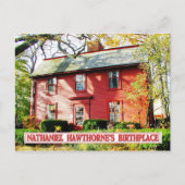 Nathaniel Hawthorneの出生地、サレム、MA ポストカード (正面)
