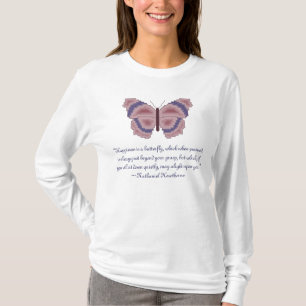 Nathaniel Hawthorneの蝶幸福のワイシャツ Tシャツ