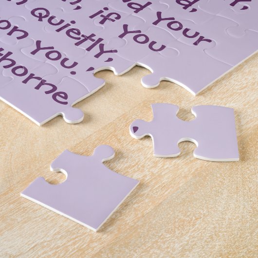 Nathaniel Hawthorneの蝶幸福の引用文 ジグソーパズル (側面)