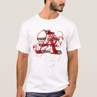 Nathaniel Hawthorneは赤い印のデザインのTシャツに送風します