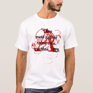 Nathaniel Hawthorneは赤い印のデザインのTシャツに送風します Tシャツ