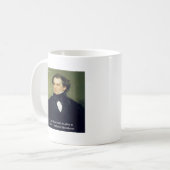 Nathaniel Hawthorne「純粋な手」知恵の引用 コーヒーマグカップ (正面左)