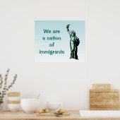 Nation of Immigrants Blue Poster ポスター (キッチン)