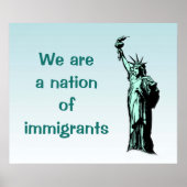 Nation of Immigrants Blue Poster ポスター (正面)