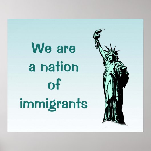 Nation of Immigrants Blue Poster ポスター (正面)