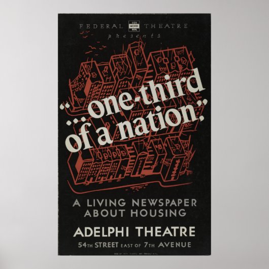 Nation WPA Vintage Posterの3分の1が ポスター (正面)