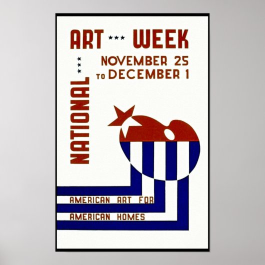 National Art Week -ヴィンテージWPAポスター ポスター (正面)
