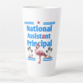 national Assistent princeipal flamingo カフェラテマグ (正面)