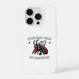 National Bird of Manitoba Angry Mosquito Funny iPhone 15 Proケース