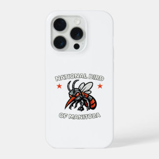 National Bird of Manitoba Angry Mosquito Funny iPhone 15 Proケース
