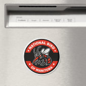 National Bird of Manitoba Funny Mosquito 3" magnet マグネット (インサイチュ (食洗機))
