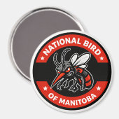 National Bird of Manitoba Funny Mosquito 3" magnet マグネット (正面/裏面)