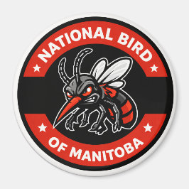 National Bird of Manitoba Funny Mosquito 3" magnet マグネット