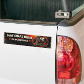 National Bird of Manitoba Funny Mosquito Bumper バンパーステッカー (トラック上)