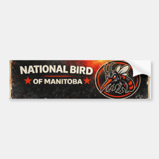 National Bird of Manitoba Funny Mosquito Bumper バンパーステッカー