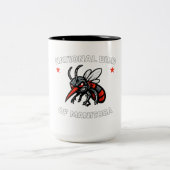 National Bird of Manitoba Funny Winnipeg Mosquito  ツートーンマグカップ (中央)