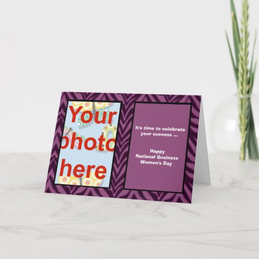 National Business Women's Day追加の写真 カード (正面)