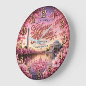 National Cherry Blossom Festival Washington DC ラージ壁時計 (傾斜)