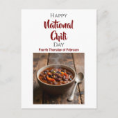 National Chili Day | Fourth Thursday of February ポストカード (正面)
