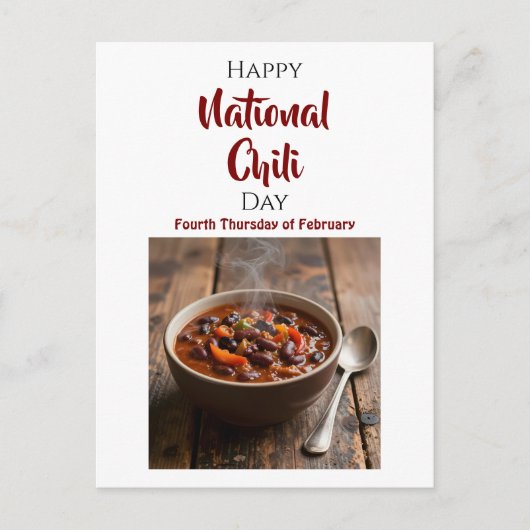 National Chili Day | Fourth Thursday of February ポストカード (正面)