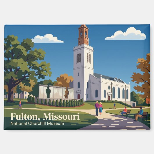 National Churchill Museum USA マグネット (正面)