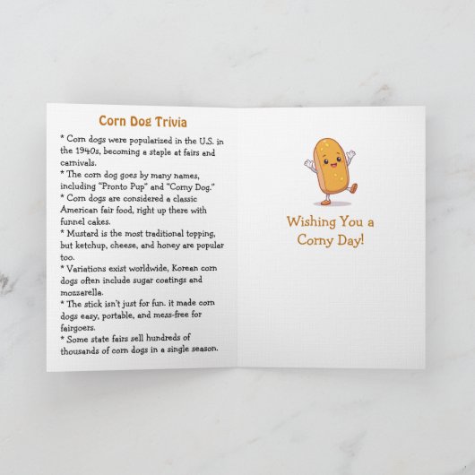 National Corn Dog Day | Third Saturday in March カード (内部)