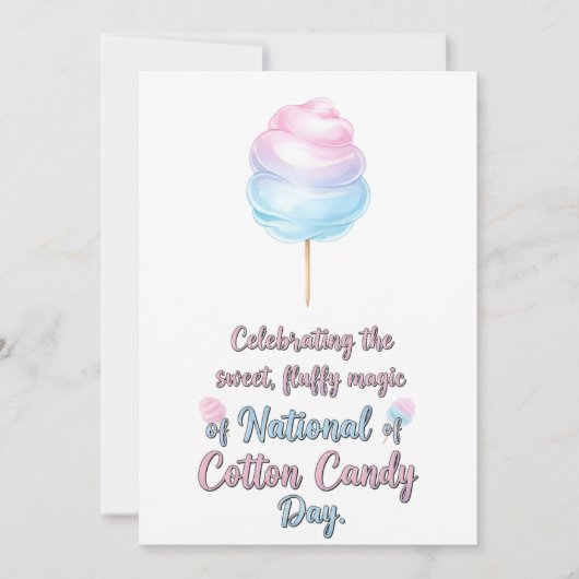 National Cotton Candy Day サンキューカード (正面)