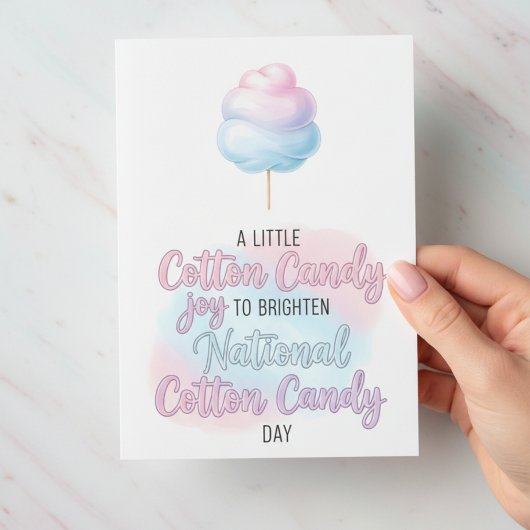 National Cotton Candy Day サンキューカード