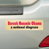 national_disgrace バンパーステッカー (車上)