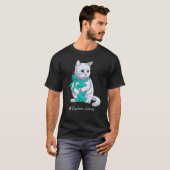 National Dysautonomia Awareness Month Teal Ribbon  Tシャツ (正面フル)