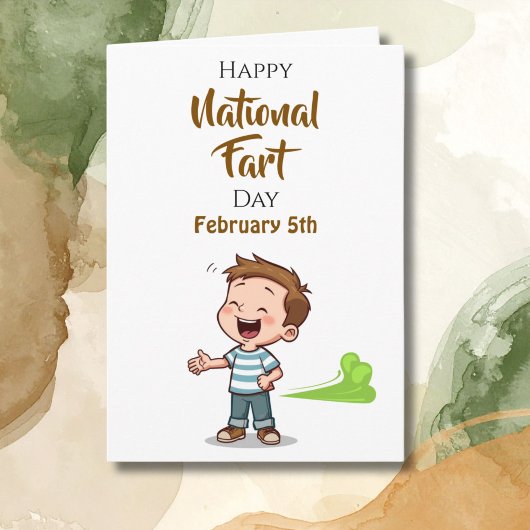 National Fart Day | February 5th Funny Holiday カード
