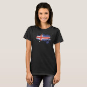 National Flag of Iceland souvenir for men women Tシャツ (正面フル)