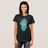 National Flag of Kazakhstan souvenir  for men wome Tシャツ (正面フル)