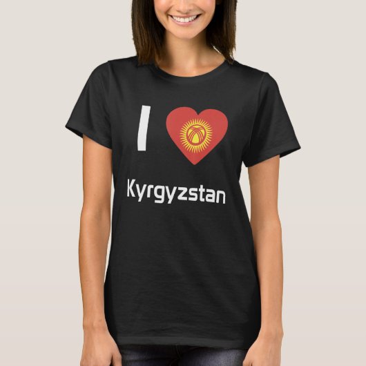 National Flag of Kyrgyzstan souvenir  for men wome Tシャツ (正面)