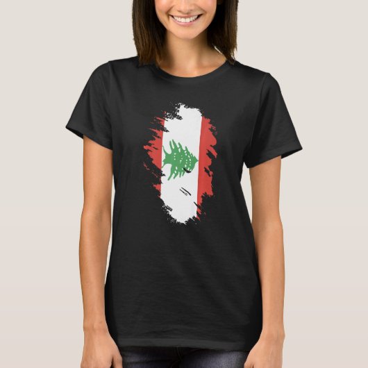 National Flag of Lebanon souvenir  for men women   Tシャツ (正面)