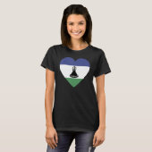National Flag of Lesotho souvenir  for men women 1 Tシャツ (正面フル)