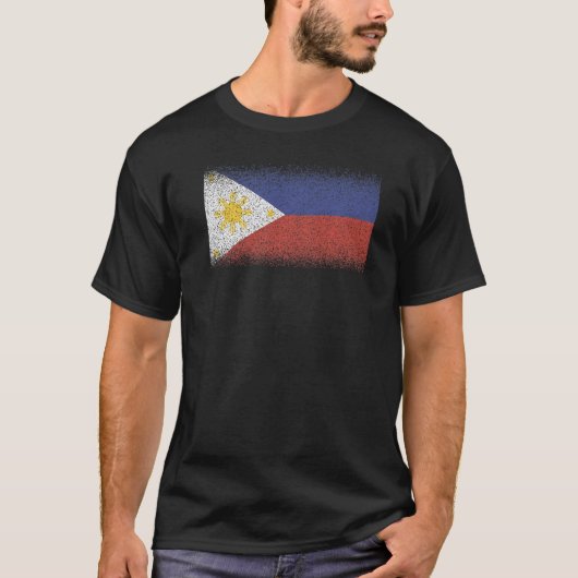 National Flag of Philippines souvenir for men wom Tシャツ (正面)