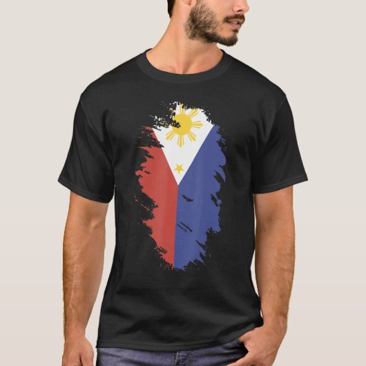 National Flag of Philippines souvenir  for men wom Tシャツ (正面)