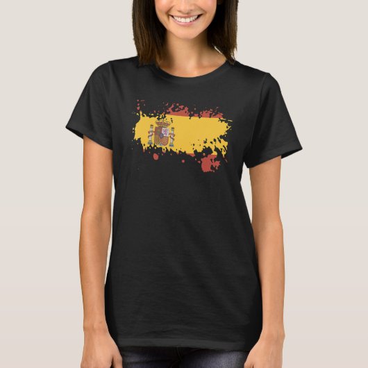 National Flag of Spain souvenir   for men women Tシャツ (正面)