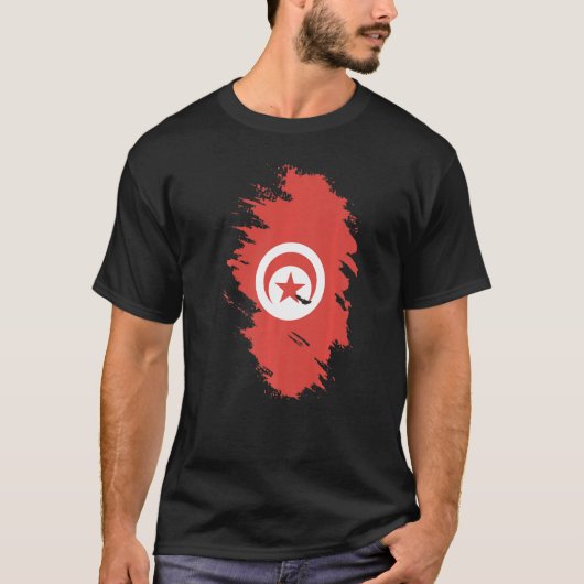 National Flag of Tunisia souvenir  for men women   Tシャツ (正面)