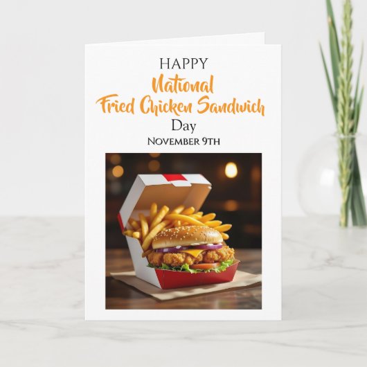 National Fried Chicken Sandwich Day | Nov 9th カード (正面)