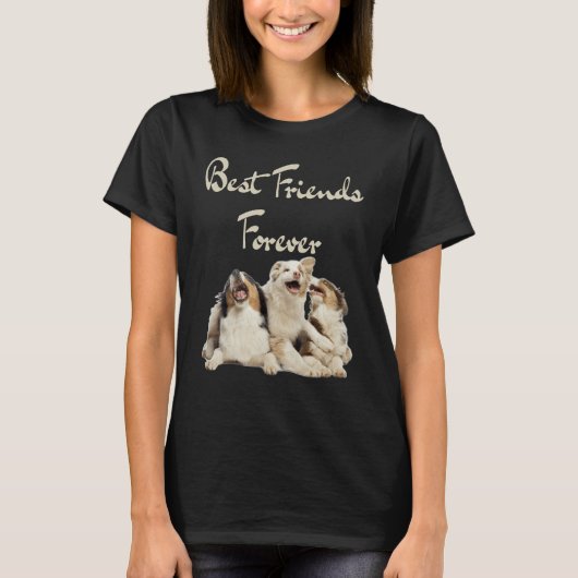 National Friendship Day Best Friends Forever Dogs Tシャツ (正面)