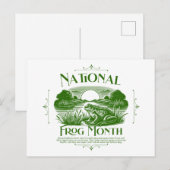 National Frog Month ポストカード (正面/裏面)