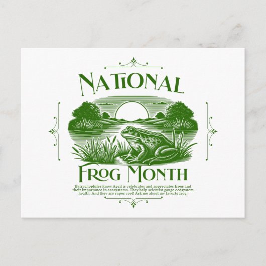 National Frog Month ポストカード (正面)